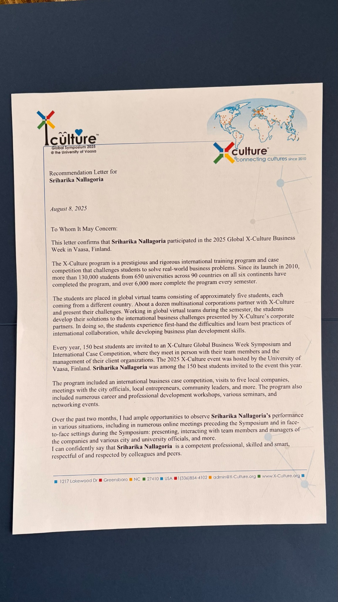 Recommendation letter page 1