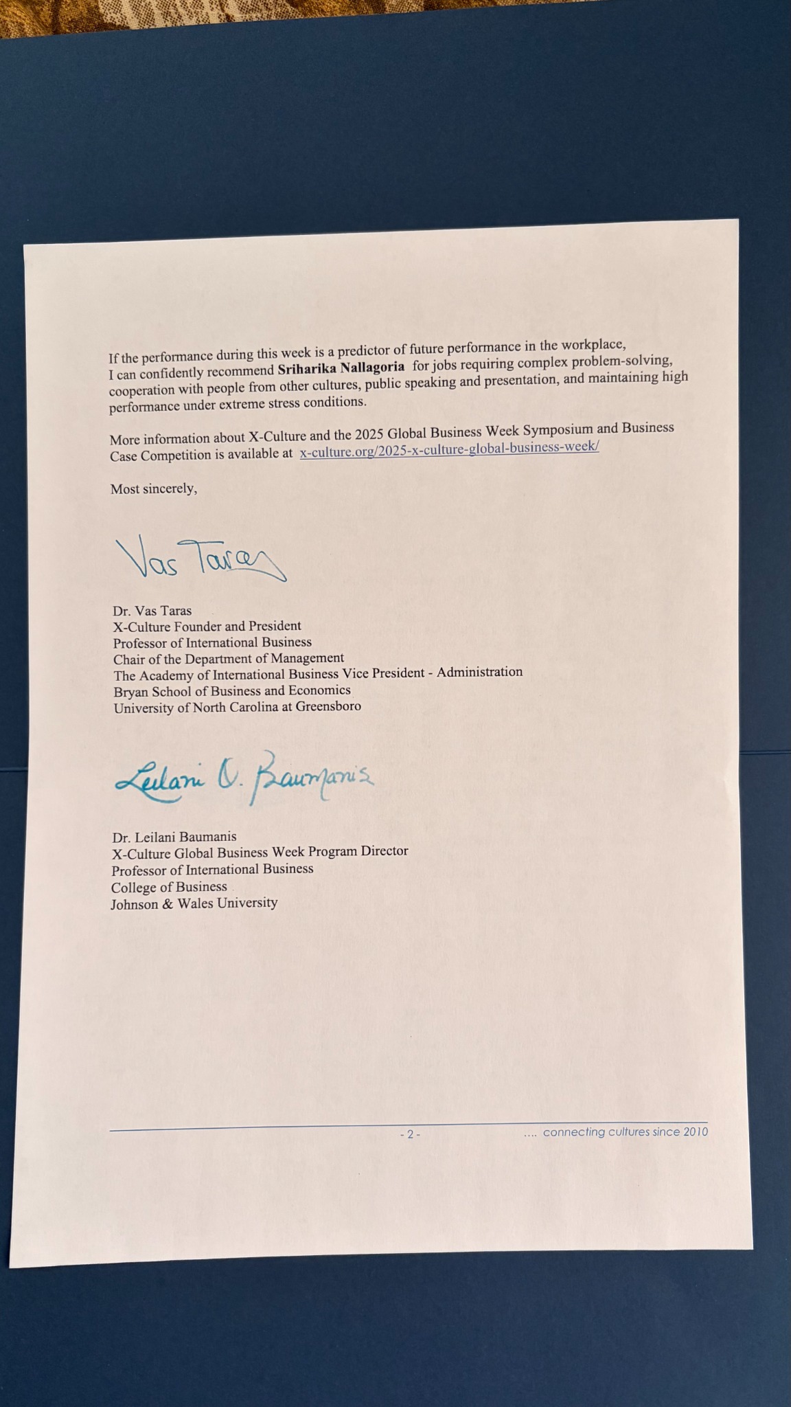 Recommendation letter page 2